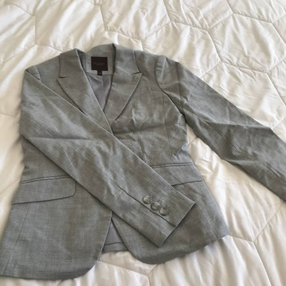 Grey Suit (Size 2 Jacket, Size 4 R Pants hemmed)